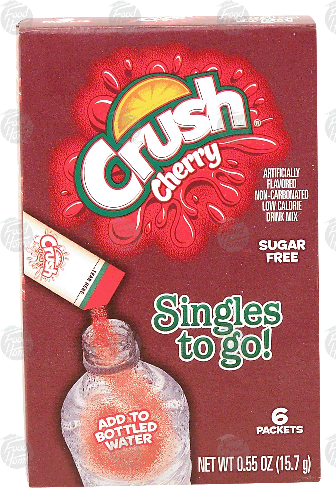 Crush Singles to go! cherry flavor powder drink mix, sugar free, 6-packets Full-Size Picture